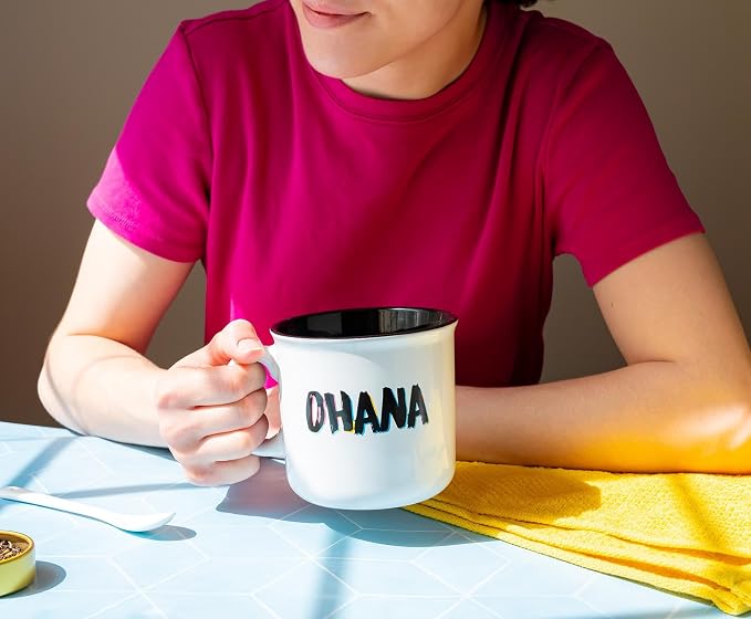 Silver Buffalo Disney Lilo and Stitch Ohana Abstract Ceramic Camper Mug, 20 Ounces - Image 9