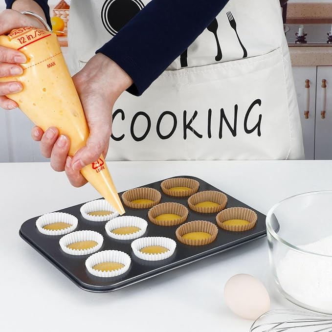 Caperci 300pcs Mini Cupcake Liners for Baking - Greaseproof Paper Muffin Baking Cups for Wedding Birthday Party Baby Shower Festivals (Natural) - Image 7