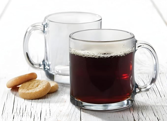 Bexter Pack of 2 Clear Glass Coffee Mugs – 13 oz Heavy-Duty Thick-Walled Cups for Hot Beverages – Durable, Elegant, Heat-Resistant Glassware for Coffee, Tea, Lattes, and More - Image 7
