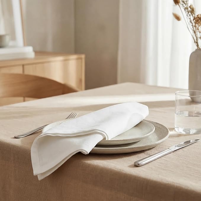 Urban Villa Cloth Napkins Cotton 20x20 (Set of 12) White - Image 4