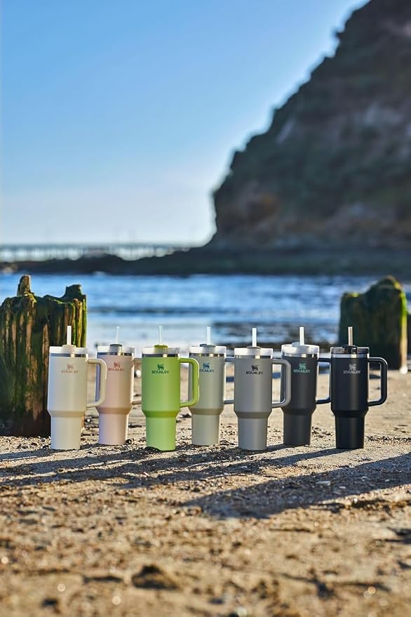 STANLEY Quencher H2.0 Flow State Tumbler, 40 oz, Flint | Handle and Straw | 3-Position Lid | Cup Holder Compatible for Travel | Insulated Stainless Steel Cup | BPA-Free - Image 7