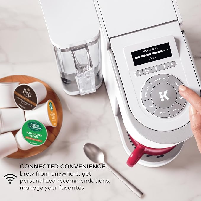 Keurig K-Supreme SMART Single Serve Coffee Maker With WiFi Compatibility, 4 Brew Sizes, And 66oz Removable Reservoir, Compatible with Alexa, White - Image 5