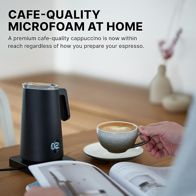 Subminimal NanoFoamer Pro Gen-2 – Revolutionary Hands-Free Microfoam Milk Maker for Cafe-Quality Foam, Coffee Bar Accessories for Dairy & Plant-Based Milk, Coffee Lover Gifts – US Plug Type
