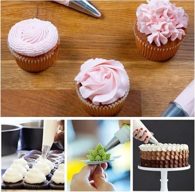 83 Pieces Icing Tips Set,Stainless Steel Baking Tips,Cake Decorating Supplies Kit with Numbered Nozzle Pastry Bags Frosting Piping Kit for Professional Cake Decorating