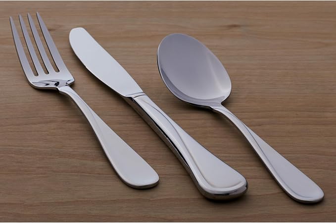 Oneida Flight Dinner Spoons Silverware Set for 4, Flatware | 18/0 stainless steel, mirror finish | dishwasher safe | great for soup or everyday dining, cutlery set - Image 6