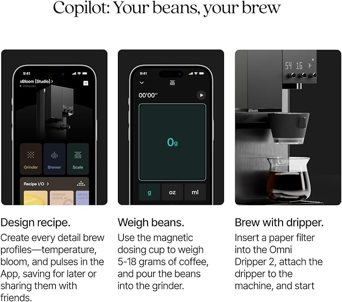 xBloom Studio Coffee Machine, Drip Coffee Maker, Grinder&Scale, AppControl - Image 5