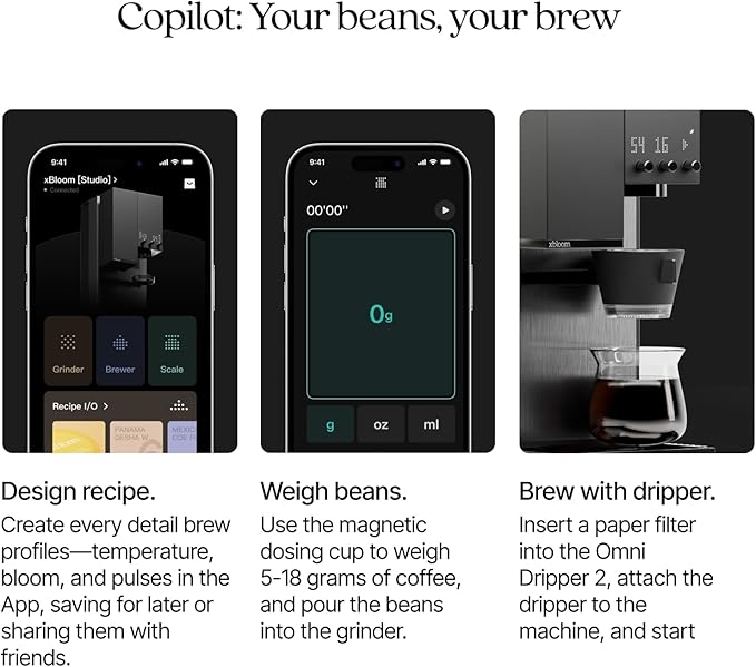 xBloom Studio Coffee Machine, Drip Coffee Maker, Grinder&Scale, AppControl - Image 6