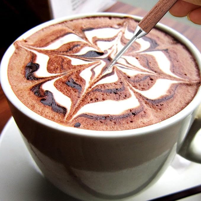 Double Head Coffee Needle Cappuccinos Lattes Arts Pen Coffee Tool Mixing Spoon Kitchen Coffee Tool