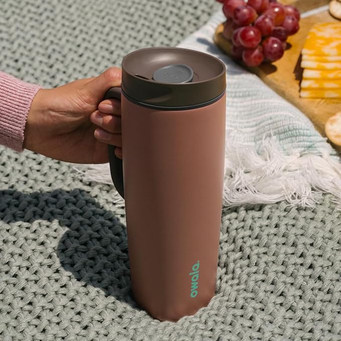 Owala SmoothSip Slider Stainless Steel Insulated Travel Mug with Handle, 100% Leak Proof, For Hot and Cold Drinks, Travel Friendly with Sliding Lock Lid, 24 oz, BPA Free, Leak Proof, Cozy Cocoa - Image 7
