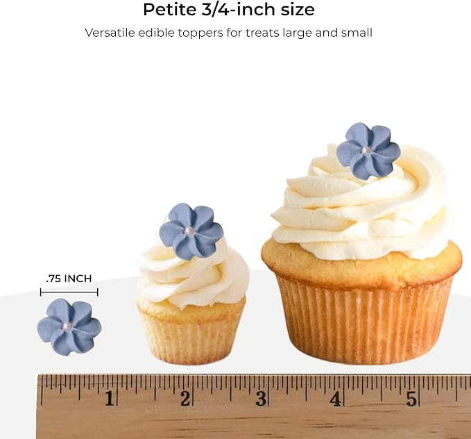 Global Sugar Art 72-Count Mini Purple Edible Flowers for Cake, Royal Icing | Purple royal icing flowers, edible purple flower cake, lavender colored sugar flowers for decorating, fancy sprinkles - Image 2