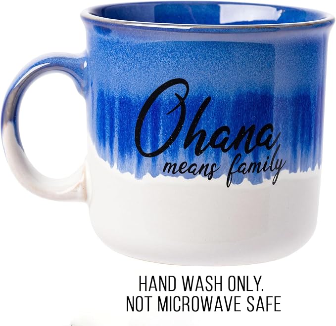 Silver Buffalo Disney Lilo and Stitch, Reactive Glaze Camper Mug, 20oz | Ohana Means Family, Ceramic, 0.59 Liters - Image 3