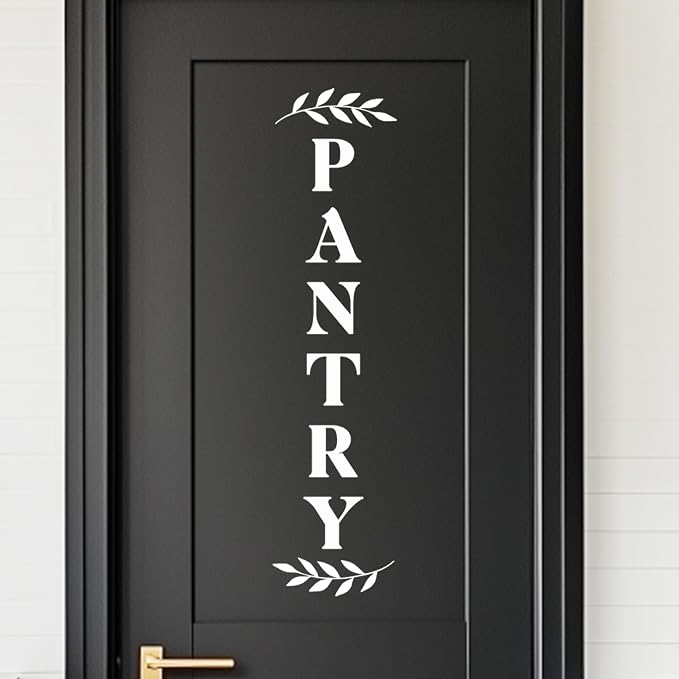 Pantry Door Vinyl Decal – Farmhouse Kitchen Decor Sticker – White Pantry Door Sign for Kitchen Organization (White, H - 27.6 inch) - Image 4