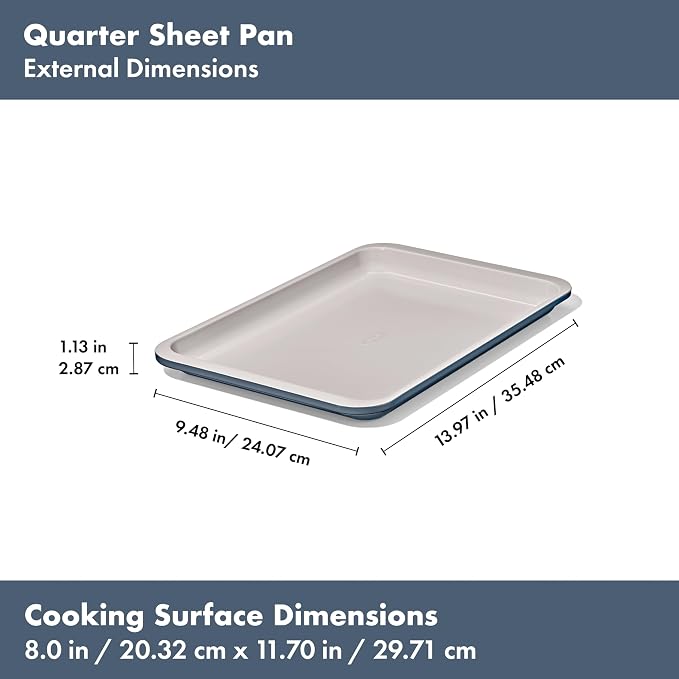 OXO Good Grips Non-Stick Pro Ceramic Coated Metal Bakeware 3-Piece Sheet Pan Set – Storm Blue - Image 7