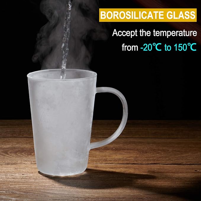 3020.01 Glass Tea Mug with Infuser and Lid, Tea Cup, Clear, 14 OZ, GM001