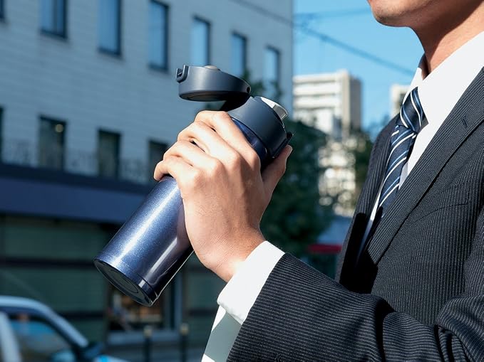 Zojirushi Stainless Steel Mug, 16oz, Smoky Blue - Image 4