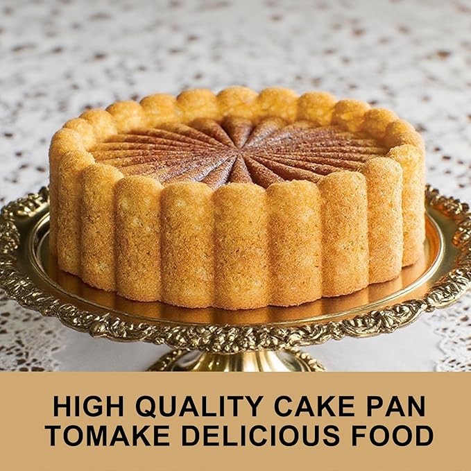 10 Inch Silicone Cake With 8 Inch Pan Set (2 Pack) - Nonstick Baking Mold for Pound Cake, Jello, Bread & Brownies, Dishwasher Safe, Blue - Image 5