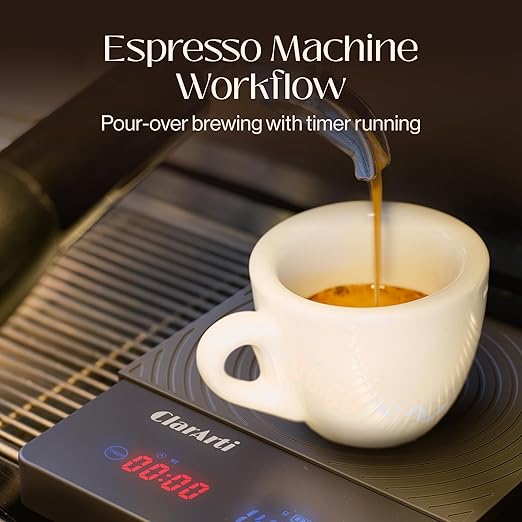 Sensitive Coffee Scale with Timer – High Accuracy Small Espresso Scale for Barista Tools, Pour Over, and Drip Coffee – Precision Espresso Scale with Timer