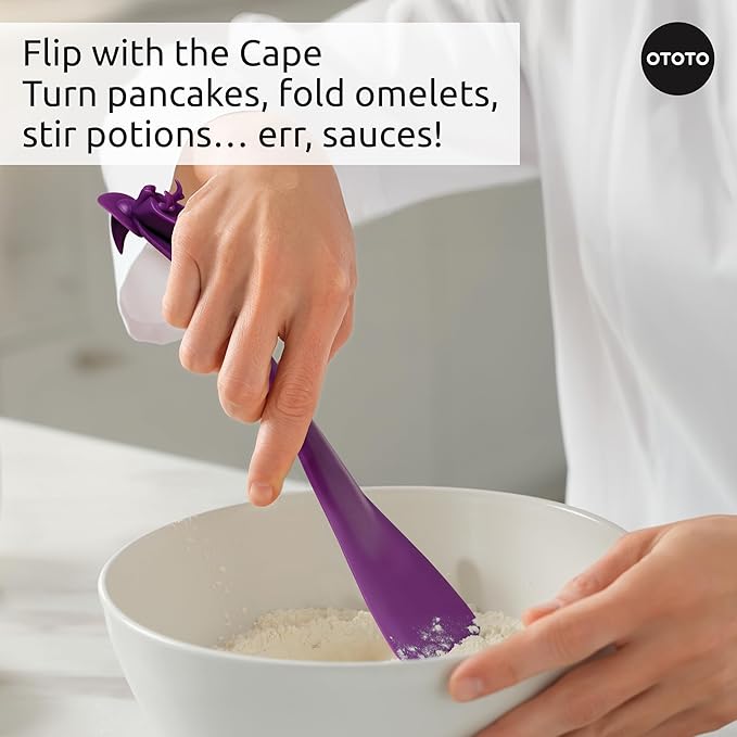 OTOTO Spatula and Pastry Brush - Silicone Heat Resistant and Basting Brush, Cooking and Baking Spatula, Spooky Witchy Gifts, Gothic Kitchen Halloween Gifts, Unique Kitchen Gadgets (Witchin) - Image 4