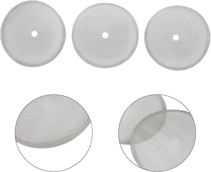 3PCS Stainless Steel Reusable Mesh Filters for French Press Coffee Maker Replacement Screen for 350ML 800ML 1000ML Sizes