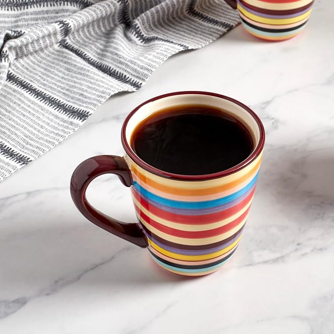 Tabletops Gallery 16-ounce Sedona Mugs, Set of 4 - Image 4