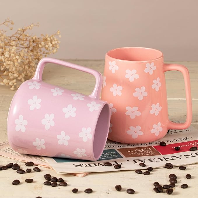 24 oz Large Ceramic Coffee mugs, Extra Large Cup, Big Handle (24 oz violet) | Extra Large Tea and Coffee Cups, Large Handle Coffee Mug for Office and Home, Microwave and Diahwasher Safe - Image 6