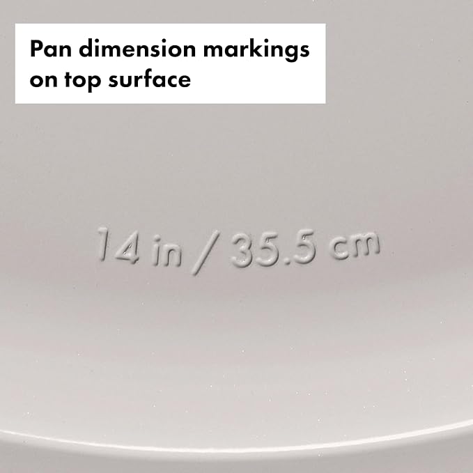 OXO Good Grips Non-Stick Pro Ceramic Coated Metal Bakeware 15” Pizza Pan – Biscuit - Image 6
