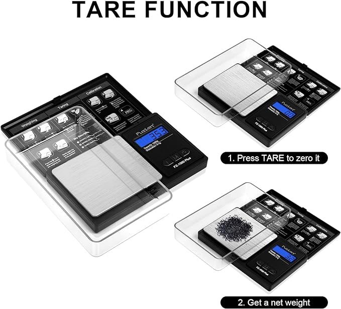 Fuzion Digital Pocket Gram Scale .1 Gram Accuracy, 1000g Small Jewelry Scale, Mini Digital Scale for Food, Herb, Spice, Coin - Weight Gram and Oz