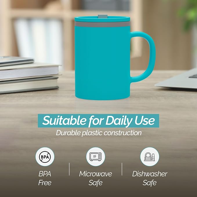Copco Iconic Desk Mug 16 Oz - Aqua & Mint, Set of 2 - Image 6