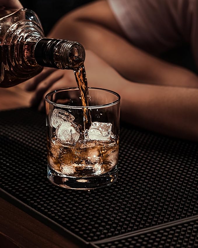 LUXU Whiskey Glasses,11 OZ Short Glass Tumbler,Lowball Glasses Set of 6 | Heavy Base Old Fashioned Rocks Glass for Scotch or Bourbon,Dishwasher Safe Glassware - Image 7