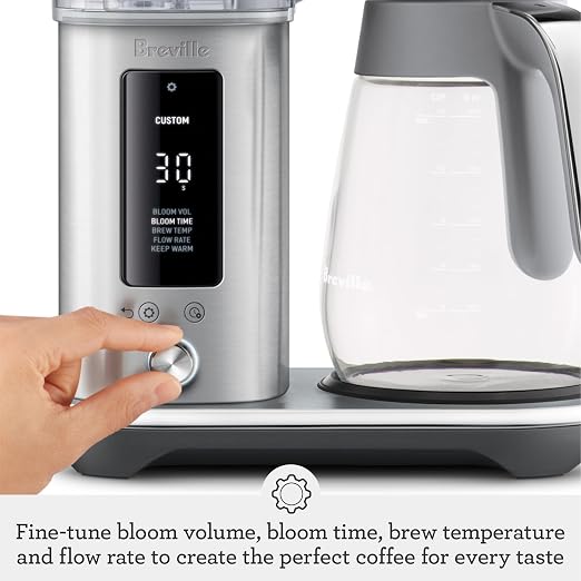 Breville BDC415BSS Luxe Brewer Glass Carafe, Brushed Stainless Steel | Brew delicious hot coffee and cold brew with intuitive drip coffee machine with customizable settings | 60 fl oz capacity - Image 7