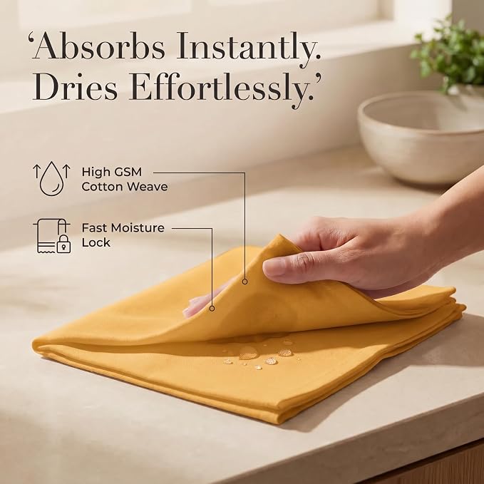 Urban Villa Cloth Napkins Cotton 20x20 (Set of 12) Mustard - Image 3