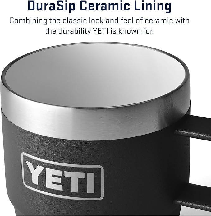 YETI Rambler 6 oz Stackable Mug, Stainless Steel, Vacuum Insulated Espresso/Coffee Mug, 2 Pack - Image 3