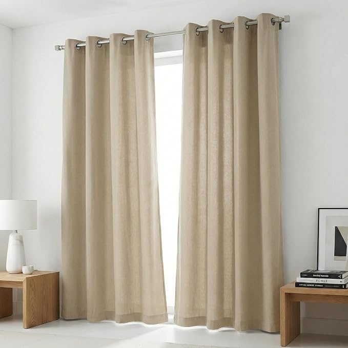 Urban Villa Cotton Grommet Curtains 52x84 (2 Panels) Ivory by CottonTrends