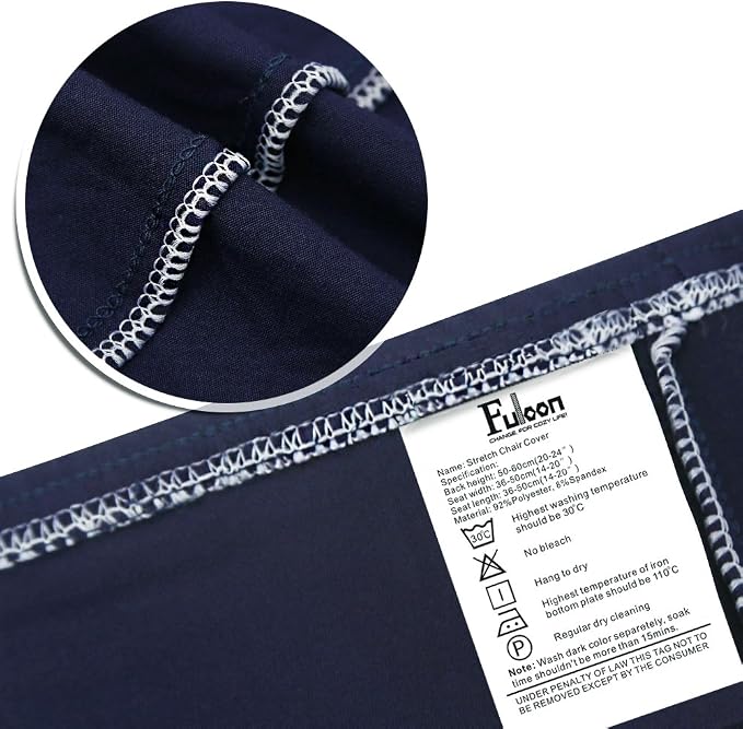 Fuloon Dining Chair Slipcover, Stretch Parson Chair Protector for Home | Solid Deep Blue, Set of 6, Super Fit, Stretch, Removable, Washable, Suits for Hotel, Dining Room, Ceremony, Banquet Party - Image 8