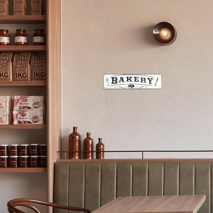 Bakery Sign Retro Store Tin Sign Vintage Decor Metal Poster 4×16 Inches For Kitchen Home Gifts For Cooking Lovers - Image 7