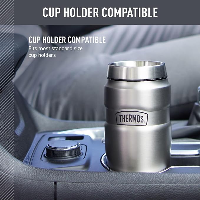 THERMOS Stainless King Vacuum-Insulated Stainless Steel Tumbler - 16oz, Army Green - Insulated Coffee Tumbler for Hot & Cold Drinks - Leak-Proof & Sweat-Proof for Commuting & Traveling - Image 3