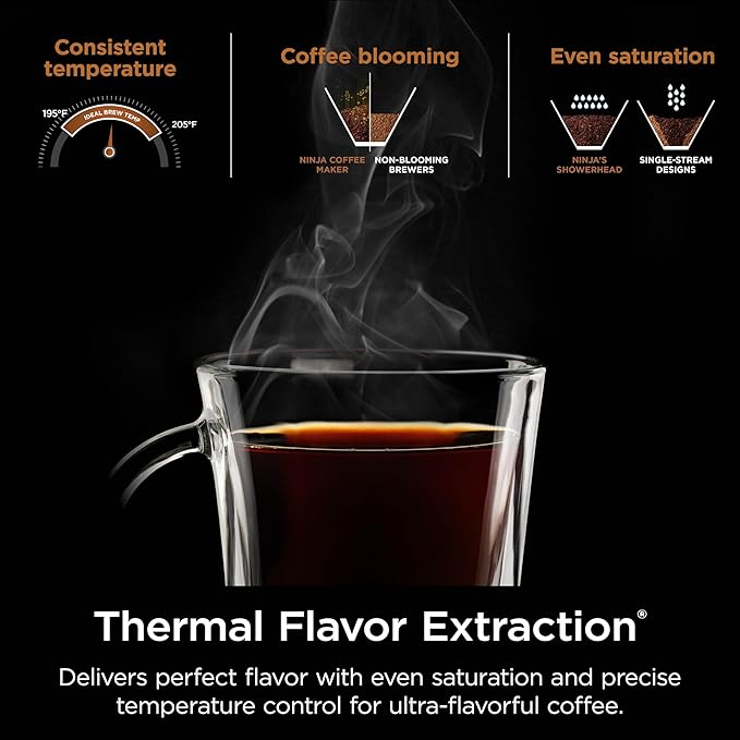Ninja Hot & Iced XL Coffee Maker with Rapid Cold Brew, Black, CM371 | 4 Brew Styles, 8 Sizes Small Cup to Travel Mug, Single-Serve Coffee Brewer, 12-Cup Carafe, Removable Reservoir - Image 8
