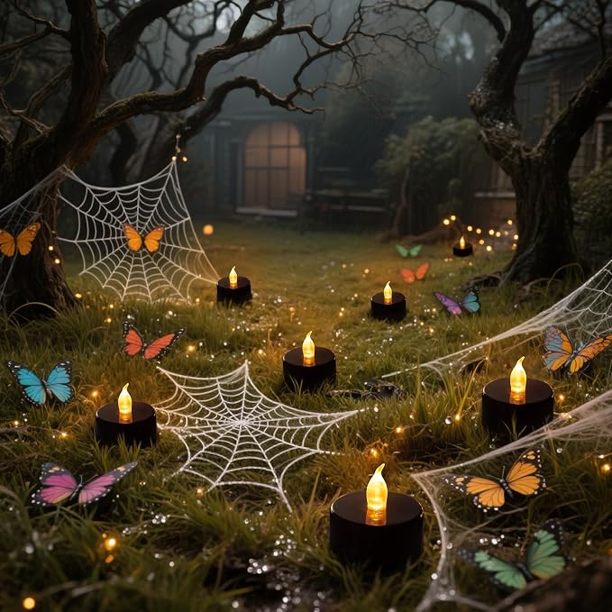 Tea Lights Battery Operated Candles LED Tea Lights Flameless Candles 200+ Hours Flickering Fake Tealights for Halloween, Christmas Aniversary Home Table Decor(Black, 100 Pack) - Image 2