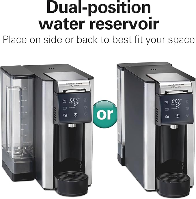 Hamilton Beach Flexbrew Advanced 5-in-1 Drip & Single Serve Coffee Maker | Single Serve Hot & Iced Coffee Maker | 12 Cup Programmable Drip Coffee Maker | Removable 60 oz. Reservoir | Black - Image 5