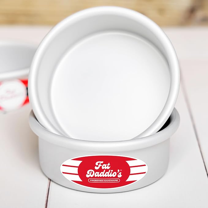 Fat Daddio's Anodized Aluminum Round Cake Pans, 2 Piece Set, 8 x 2 Inch - Image 3