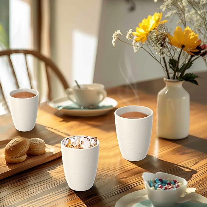 12oz Kids Cups, Wheat Straw Cups Set of 6, Unbreakable Plastic Tumblers, Plastic Drinking Glasses, Dishwasher Safe Plastic Cups for Kitchen, Camping, Party, Dorm, Drinking Cups - White - Image 8