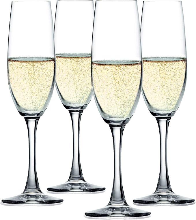 Spiegelau Wine Lovers Champagne Flutes, Elegant Crystal Champagne Glasses Gift Set, Perfect for Prosecco, Sparkling Rose, Mocktails, Home Bar Accessories, Housewarming, Wedding Gifts, 6.7 oz, Set of 4 - Image 8