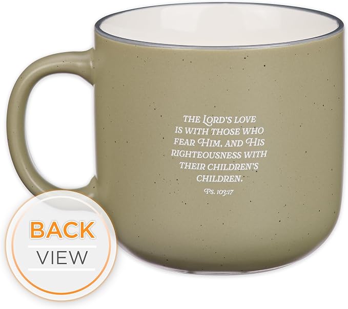 Christian Art Gifts Large Ceramic Coffee & Tea Mug for Grandfathers: Best Grandpa Ever Encouraging Bible Verse for Men, Microwave & Dishwasher Safe, Non-toxic Sturdy Cup, Sage Green & White, 14 oz. - Image 3