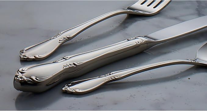 Oneida Spoons Silverware, Chateau Fine Flatware 4-Piece Teaspoons Set, 18/10 Stainless Steel Teaspoon Set, Service For 4, Dishwasher Safe, Small Spoons, Coffee Spoon, Tea Spoon (Silver, 4 Piece) - Image 6