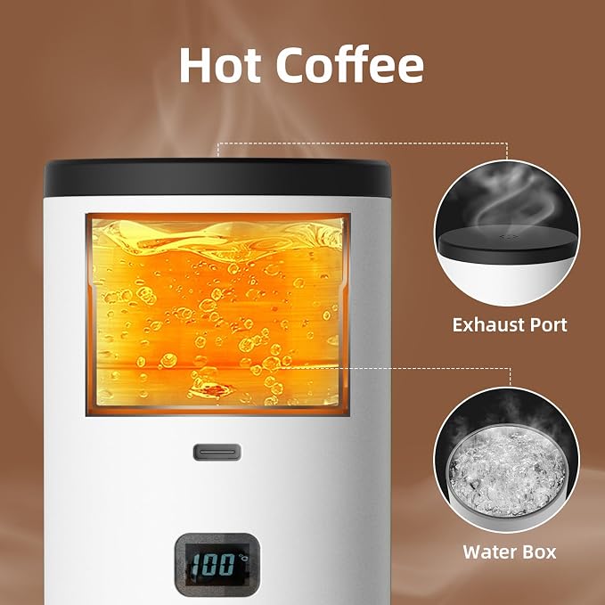 Portable Electric Espresso Machine, 3 in 1 Electric Coffee Maker Travel Coffee Maker for Camping Car Coffee Maker Small Coffee Maker Espresso Maker for RV Hiking Office Travel Car - Image 6