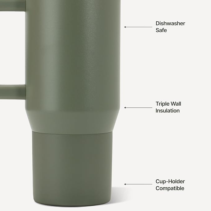 HydroJug Coffee Traveler 20oz Ceramic-Lined Mug with Handle, Courtyard - Image 3