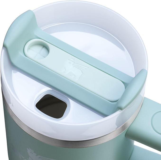 STANLEY Quencher H2.0 Flow State Tumbler, 14 oz, Seafoam | Handle and Straw | 3-Position Lid | Cup Holder Compatible for Travel | Insulated Stainless Steel Cup | BPA-Free - Image 2