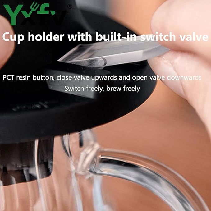 Switch Immersion Dripper Size 02, Hybrid Coffee Dripper with Stainless Steel Ball Valve &45 V60 Filters, All-in-One Pour Over Coffee Maker and Immersion Brewer for Home Baristas