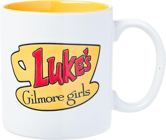 Silver Buffalo Gilmore Girls Luke's Diner Cafe Logo, Ceramic Mug, 20oz | Wax Resist, 0.59 Liters by SilverBuffalo