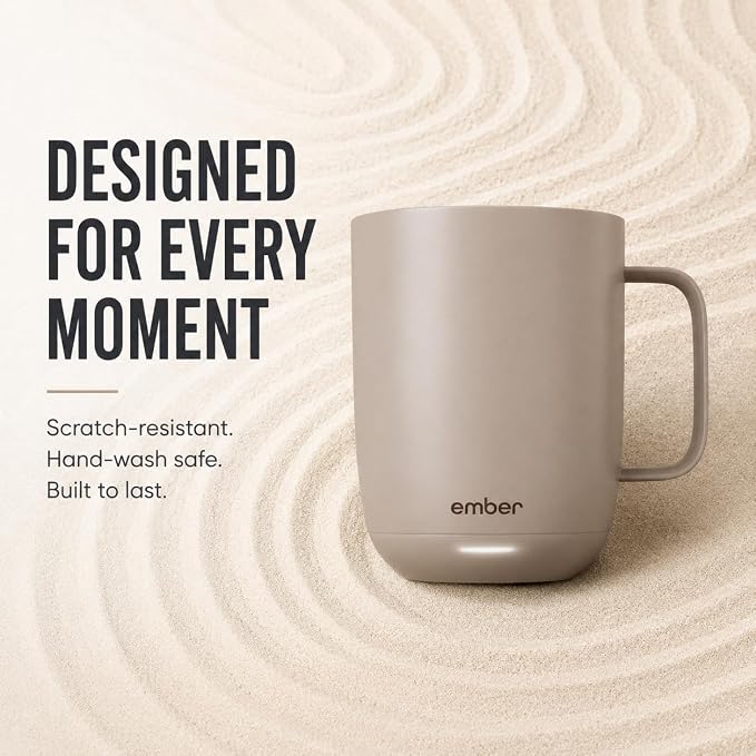 Ember Temperature Control Smart Mug 2, 14 Oz, App-Controlled Heated Coffee Mug with 80 Min Battery Life and Improved Design, Sandstone - Image 4